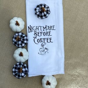 Nightmare Before Coffee Kitchen Towels New